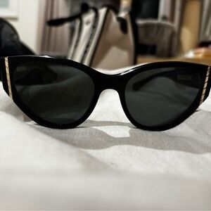 Authentic Chanel 6054 Black Gold Metal Sunglasses Prestige Collection